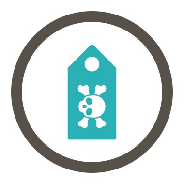 Ölüm etiket yuvarlak Raster simgesi