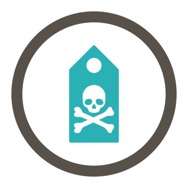 Ölüm Mark Raster simgesi yuvarlak