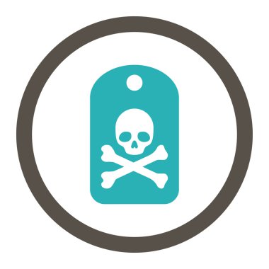 Ölüm etiket yuvarlak Raster simgesi