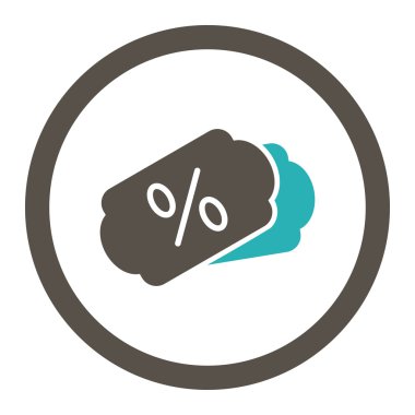 İndirim kuponları yuvarlak Raster simgesi