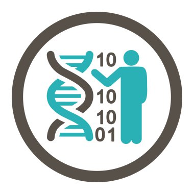 DNA kodu rapor Raster simgesi yuvarlak