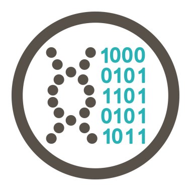 DNA kodu yuvarlak Raster simgesini