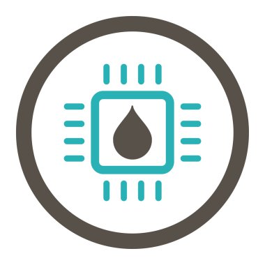 Analiz çip yuvarlak Raster simge damla