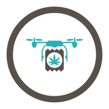 Uyuşturucu uçağı teslim yuvarlak Raster simgesi