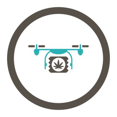 Uyuşturucu dron sevk irsaliyesi yuvarlak Raster simgesi