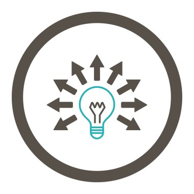 Elektrik ışığı yuvarlak Raster simgesi