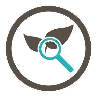 Doğal ilaçlar yuvarlak Raster simgesi keşfetmek