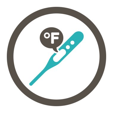 Fahrenheit sıcaklık yuvarlak Raster simgesi