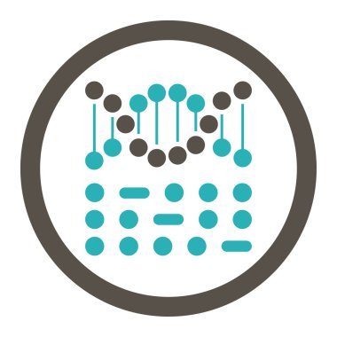 Genetik kod yuvarlak Raster simgesi