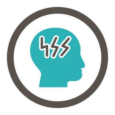 Baş ağrısı yuvarlak Raster simgesi