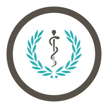 Sağlığa bakım amblemi Raster simgesi yuvarlak