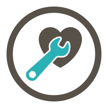 Kalp ameliyatı yuvarlak Raster simgesi