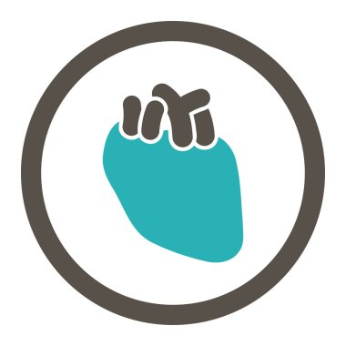 Kalp yuvarlak Raster simgesi