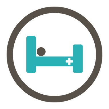 Hastane yatak yuvarlak Raster simgesi