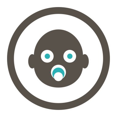 Bebek kafa yuvarlak Raster simgesi