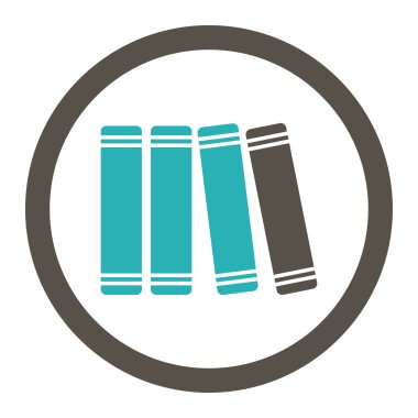 Kütüphane kitap yuvarlak Raster simgesi