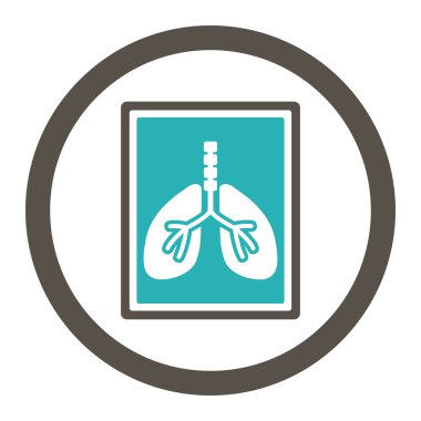 Akciğer röntgeni fotoğraf yuvarlak Raster simgesi