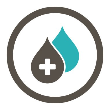 Tıbbi damla yuvarlak Raster simgesi