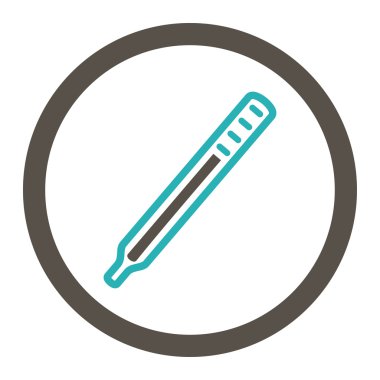 Tıbbi termometre yuvarlak Raster simgesi