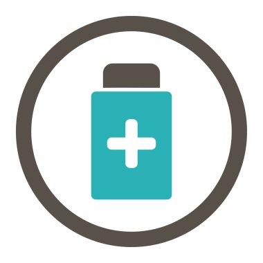 İlaç şişe yuvarlak Raster simgesi