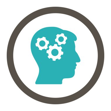 Zihin yuvarlak Raster simgesi