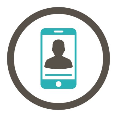Mobil iletişim yuvarlak Raster simgesi