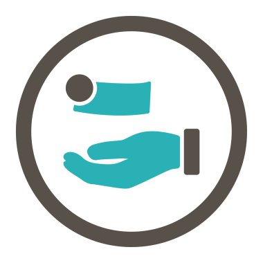 Para ödeme yuvarlak Raster simgesi