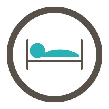 Hasta yatağı yuvarlak Raster simgesi