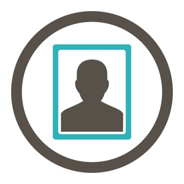 Hasta portre yuvarlak Raster simgesi