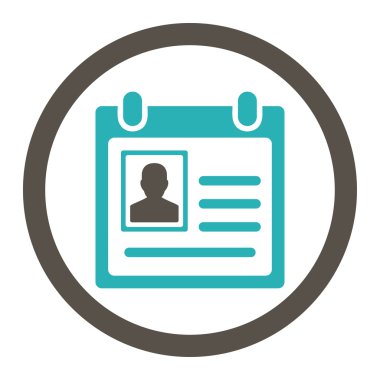 Kişisel rozet yuvarlak Raster simgesi