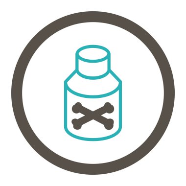 Zehir şişe yuvarlak Raster simgesi