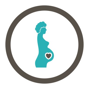 Hamile kadın yuvarlak Raster simgesi