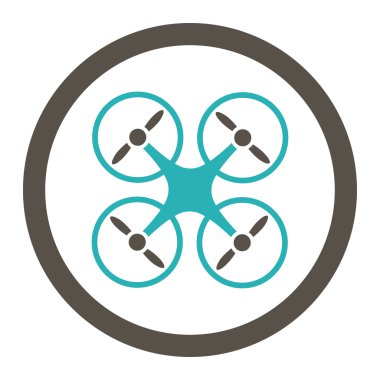 Quadcopter yuvarlak Raster simgesi