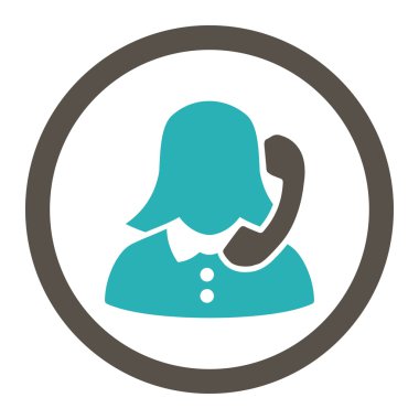 Resepsiyonist yuvarlak Raster simgesi