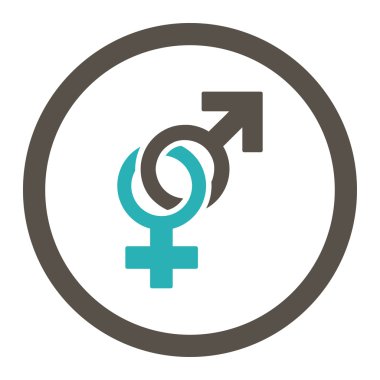 Cinsel semboller yuvarlak Raster simgesi