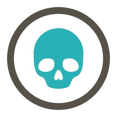 Kafatası yuvarlak Raster simgesi