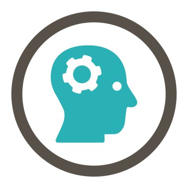 Düşünme yuvarlak Raster simgesi