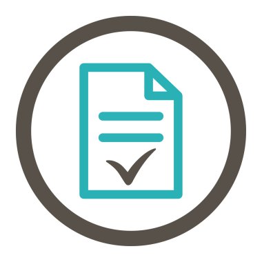 Geçerli belge yuvarlak Raster simgesi