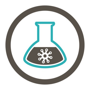 Virüs analiz yuvarlak Raster simgesi