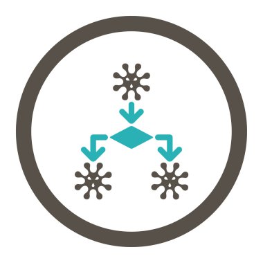 Virüs üreme yuvarlak Raster simgesi