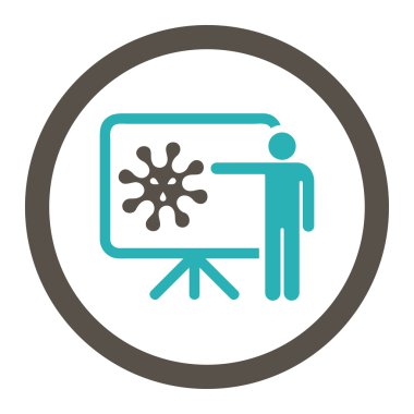 Virüs rapor Raster simgesi yuvarlak