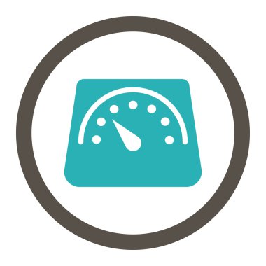 Ağırlık ölçer yuvarlak Raster simgesi