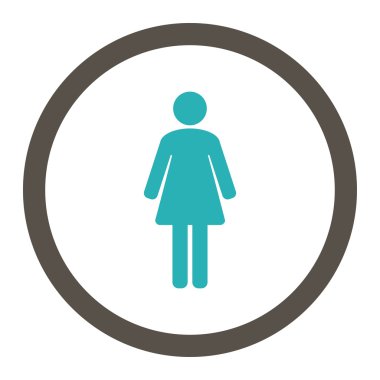 Kadın yuvarlak Raster simgesi