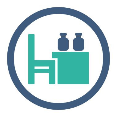 Eczacı tablo yuvarlak Raster simgesi