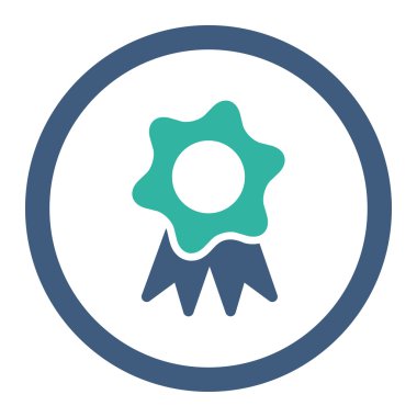 Ödülü mühür yuvarlak Raster simgesi