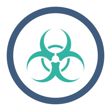 Biohazard sembol yuvarlak Raster simgesini
