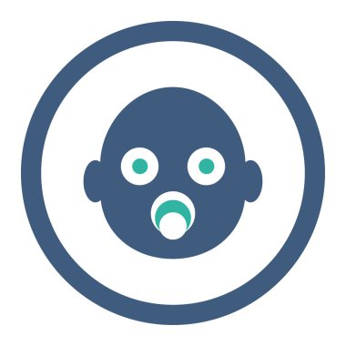 Bebek kafa yuvarlak Raster simgesi