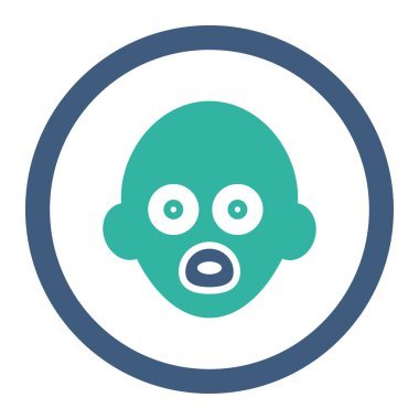 Bebek kafa yuvarlak Raster simgesi