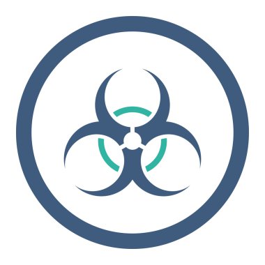 Biyolojik tehlike yuvarlak Raster simgesi