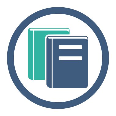 Kitaplar yuvarlak Raster simgesi